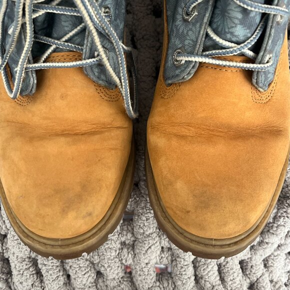 Timberland Earthkeepers Canvas Fold-Down Boots Rare Wheat Floral Size 9 - Picture 12 of 16